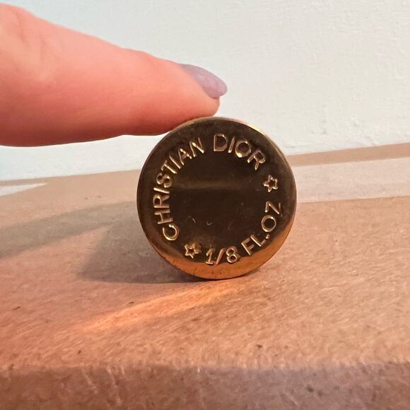 HTF RARE Vintage Diorling Gold Ribbed Flacon Pour Le Sac Metal Bottle 1/2 Full - Picture 7 of 9